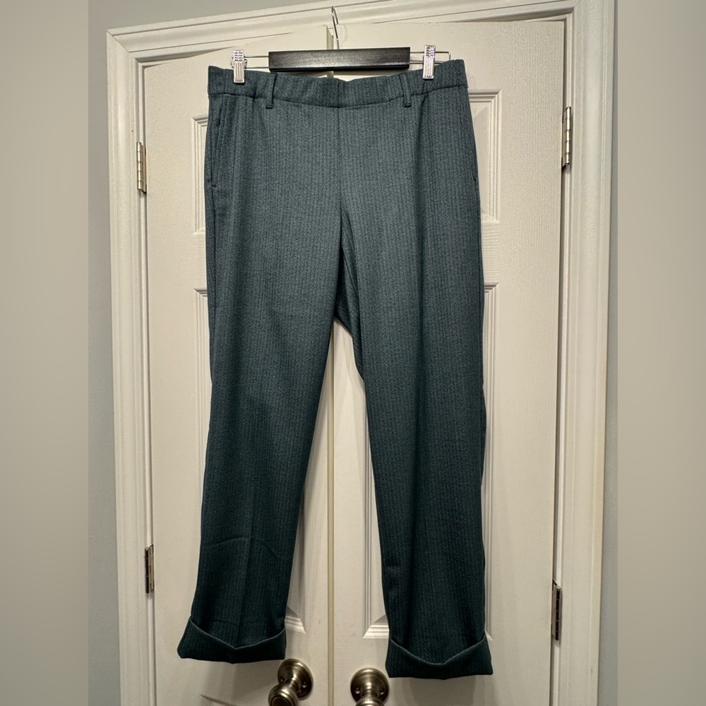J. Jill Dark Teal Cuff Leg Trousers